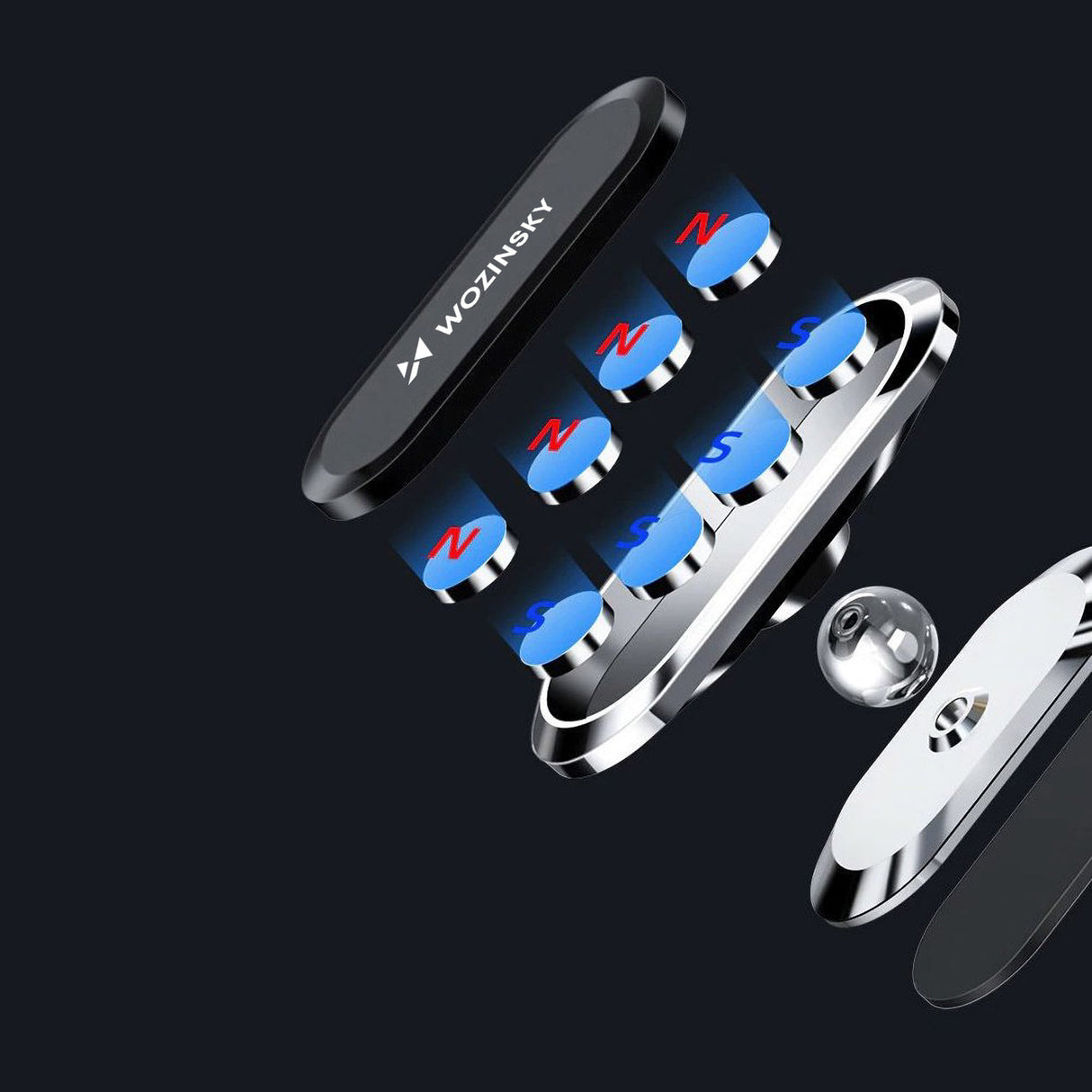 Suporte Magnético Auto-Adesivo Smartphone para Carro WMH-06