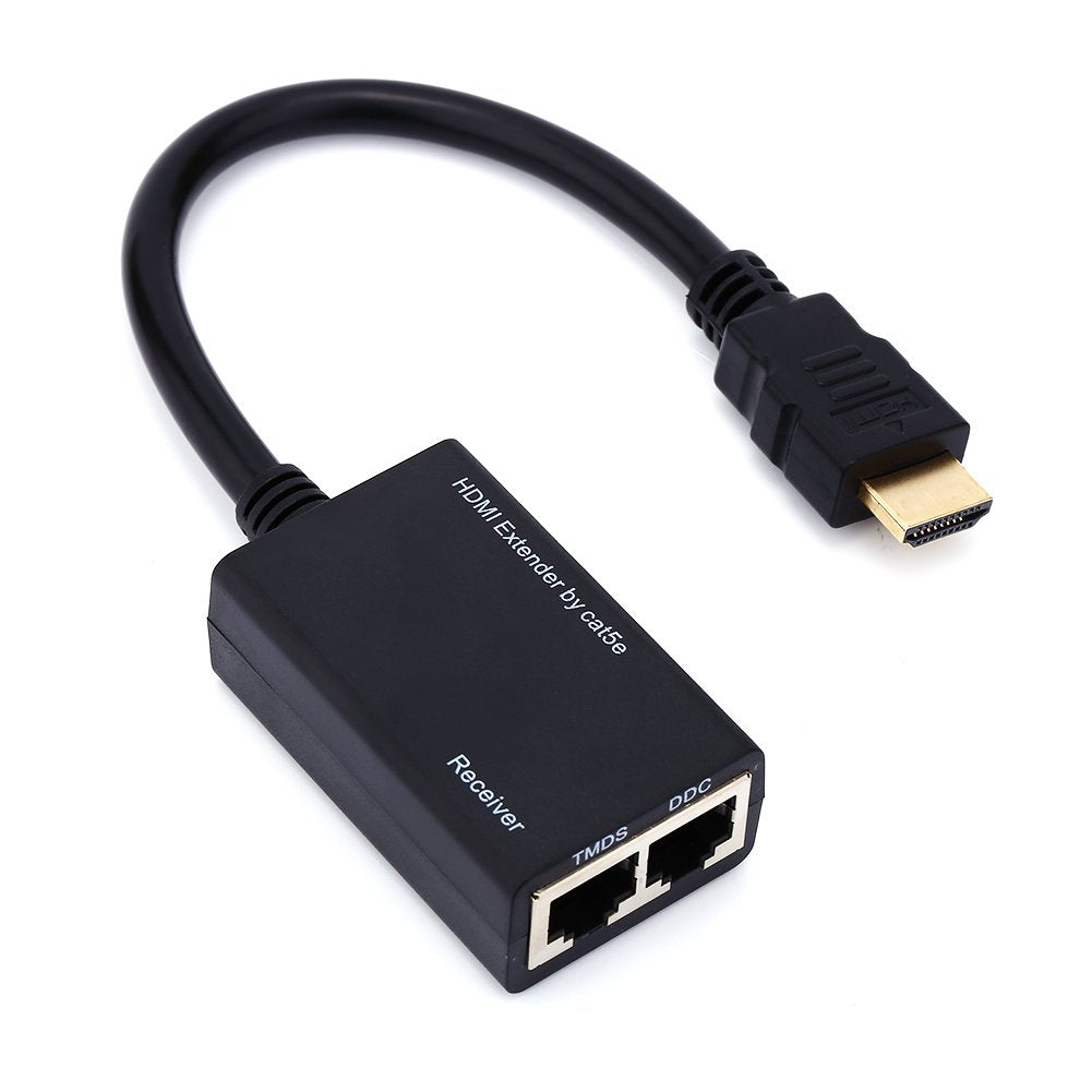 Extensor HDMI 1080p LAN Ethernet via Cat5/5e/6/6e 30M Receptor e Transmissor - Multi4you®