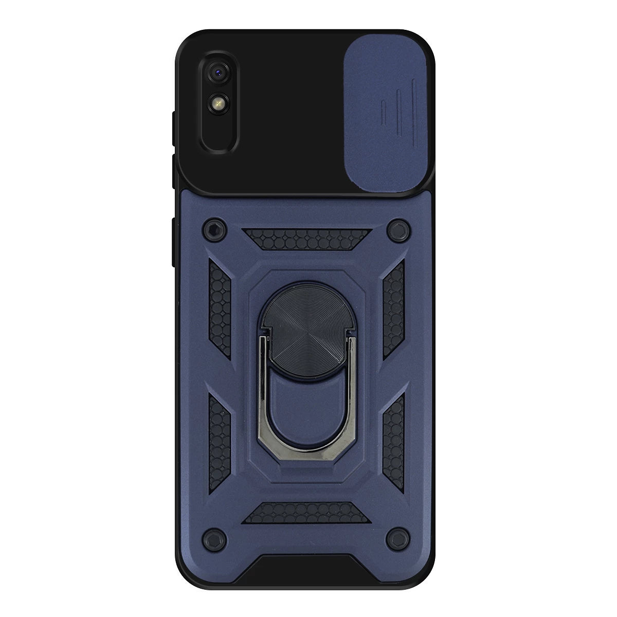Capa Ring Armor Azul com Protetor de Câmara para Xiaomi Redmi 9A