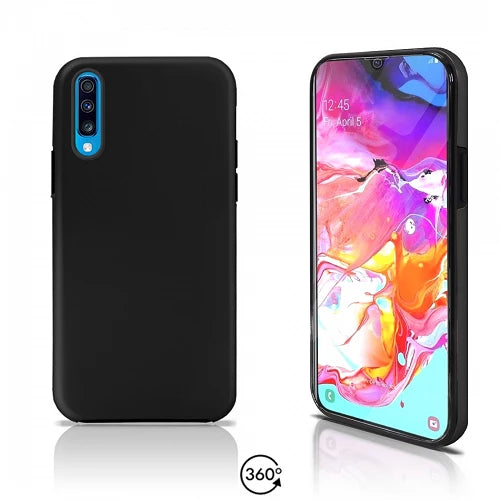 Capa silicone 3D (frente e verso) para Samsung Galaxy A70 - Preto
