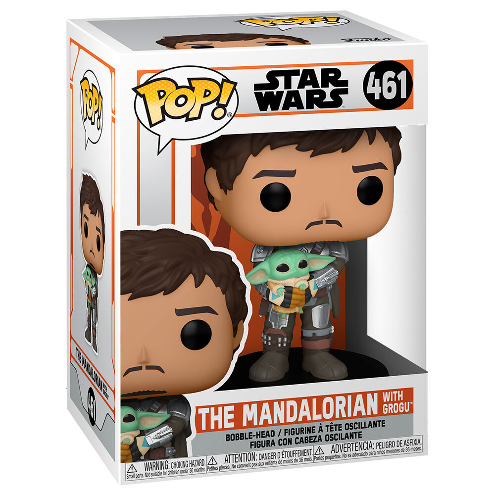 Figura Funko POP Star Wars Mandalorian Mando Holding Child