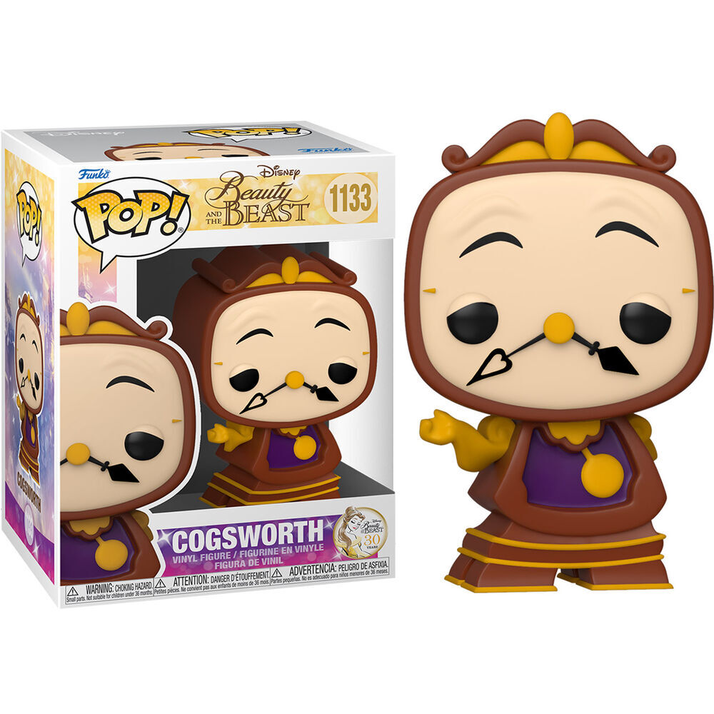 Figura Funko POP Disney La Bella y la Bestia Cogsworth