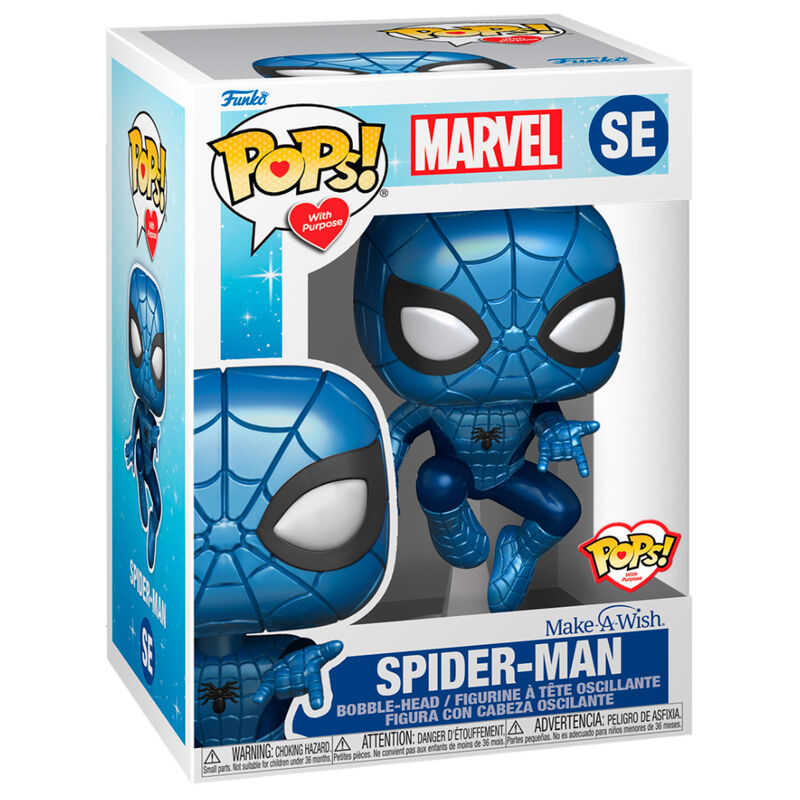Figura Funko POP Marvel Make a Wish Spiderman Metallic