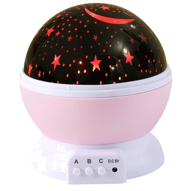 Projetor de Luz Star Laser DH-178 Moon (Rosa)
