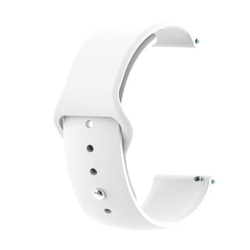 Pulseira de Substituição 22mm Xiaomi Amazfit Stratos 3 / Stratos 2S / Stratos / Pace / GTR 47mm / Ticwatch / Huawei / Samsung Elegance Silicone (Branco)