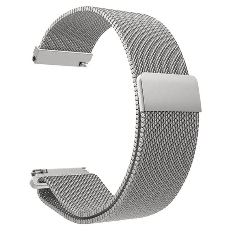 Pulseira de Substituição 20mm Xiaomi Amazfit GTS / Bip / Bip Lite / Bip S / GTR 42mm / Ticwatch / Huawei / Samsung Metal Milanesa (Prateado)