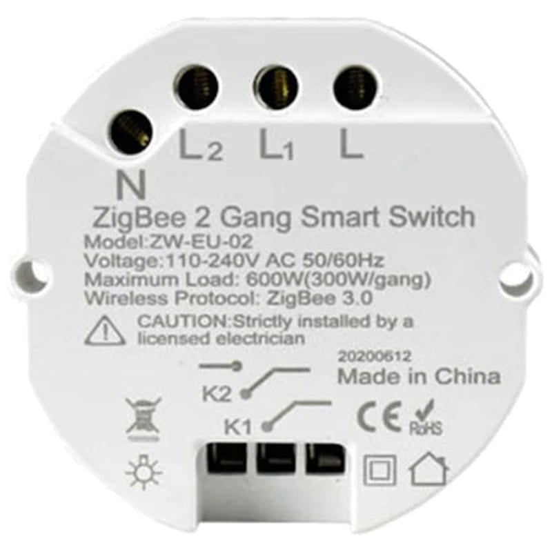 Relé Inteligente Zemismart Zigbee 3.0 Duplo