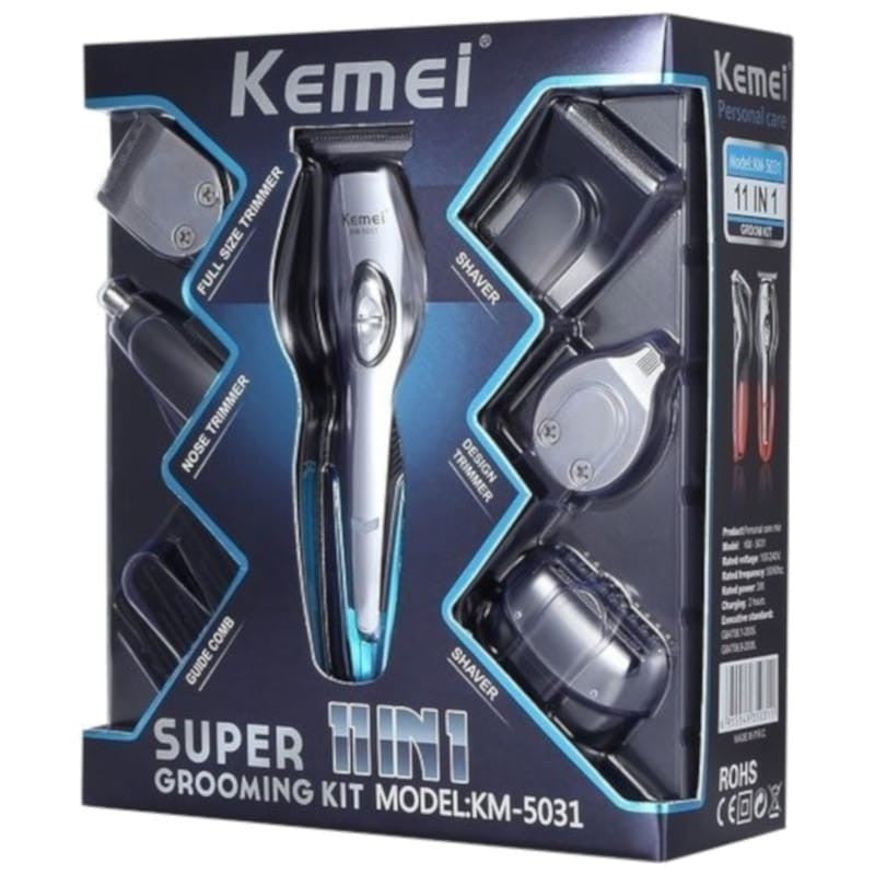 Maquina de Barbear Kemei KM-5031 11 em 1 Cabelo e Barba