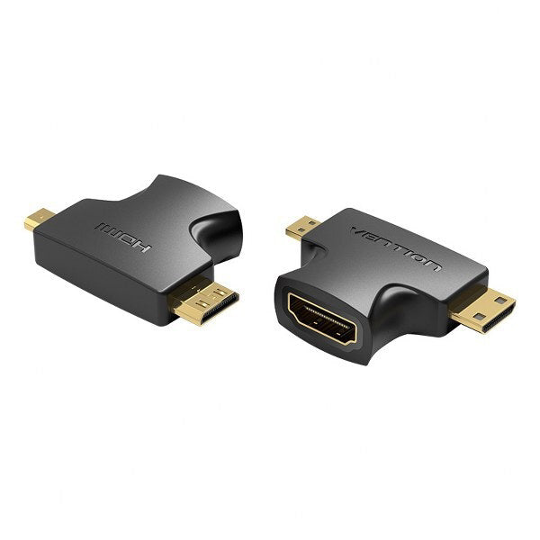 Adaptador Vention 2-em-1 Mini HDMI e Micro HDMI Macho para HDMI Fêmea - AGFB0