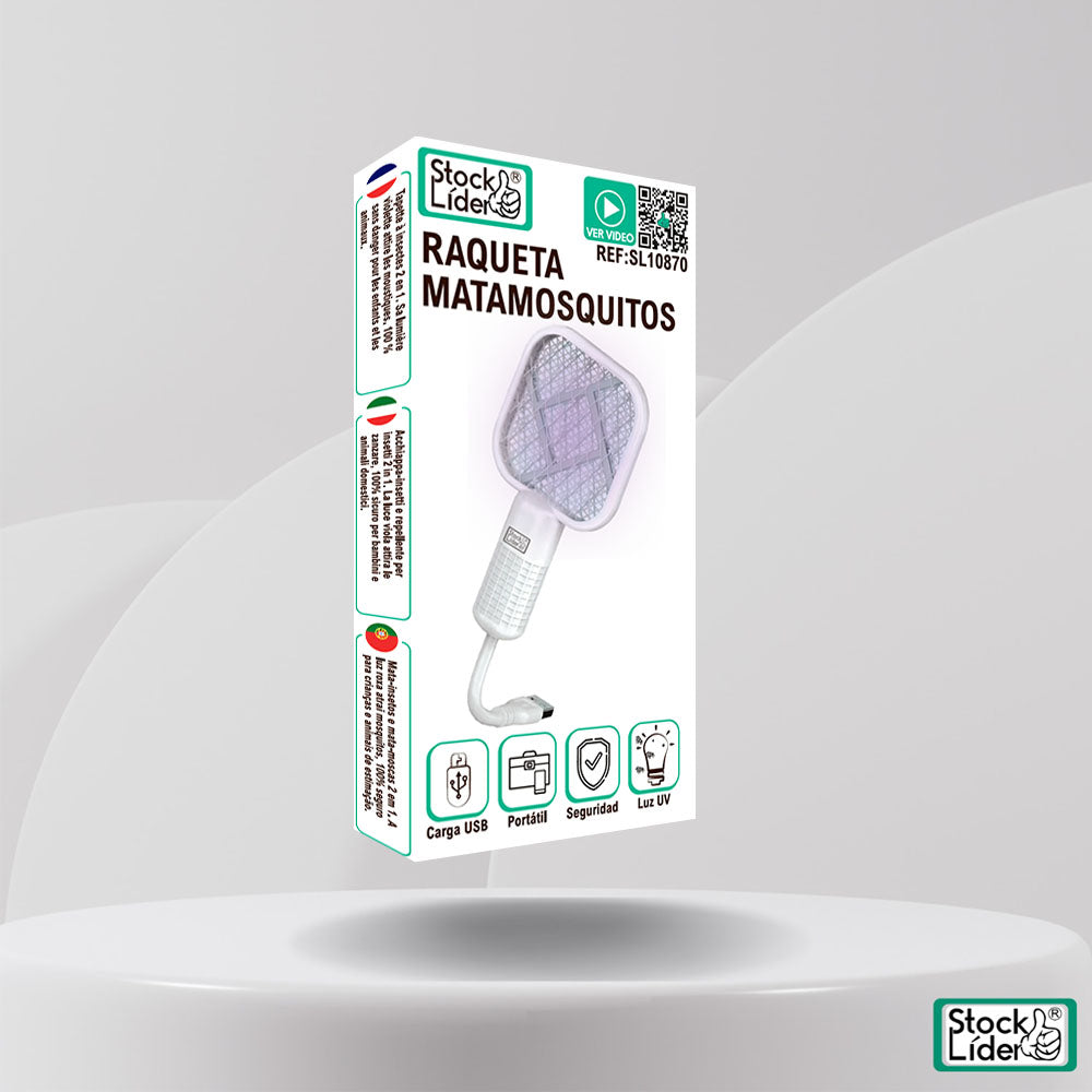 Raqueta Mata-Mosquitos Elétrica Recarregável Modelo SL10870