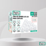 Tira de Lâmpadas LED para Espelho | 10 Bombillas | 3 Modos de Luz | USB