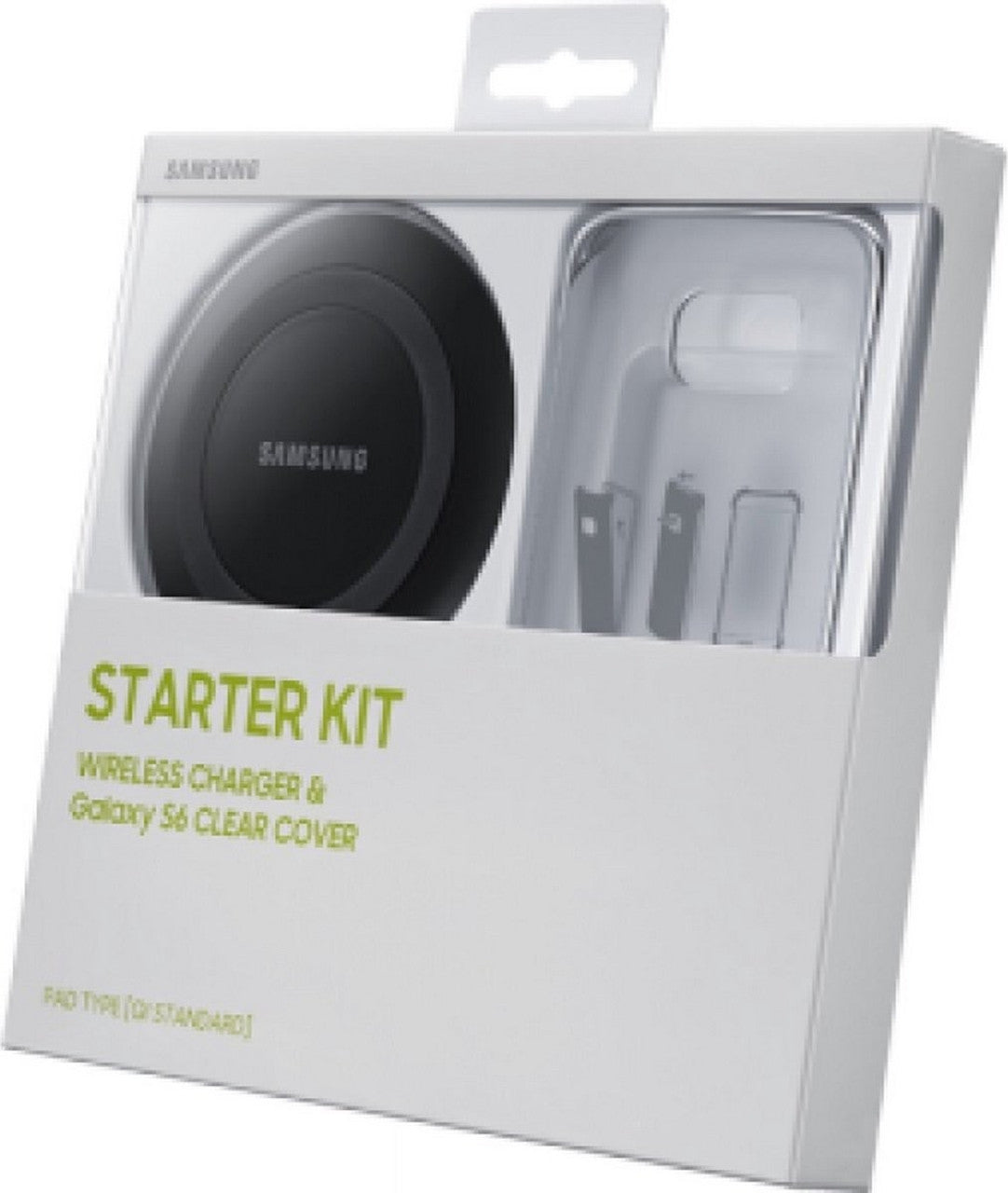 Starter Kit Wireless charger Galaxy S6 Clear Cover Silver