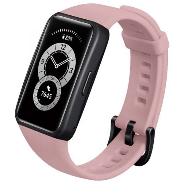 Pulseira de Substituição Huawei Band 6 / Honor Band 6 Silicone (Rosa Claro)
