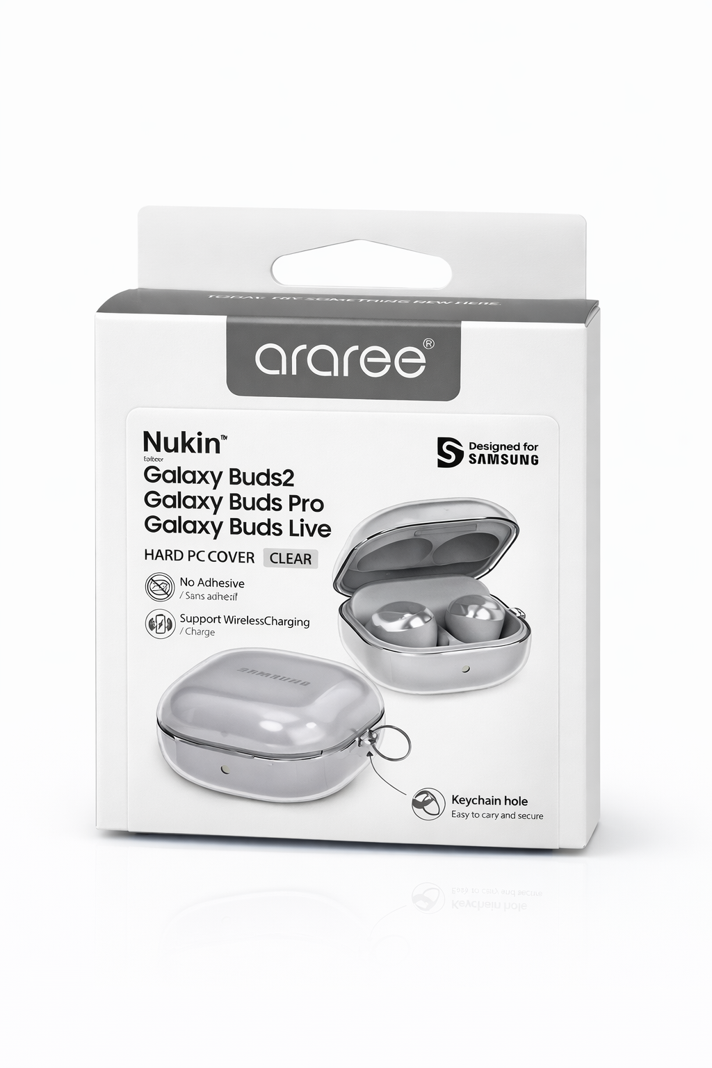 Capa Araree Nukin para Samsung Galaxy Buds 2 e Galaxy Buds Live – Transparente