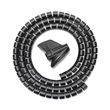 Organizador de cabos em espiral Aisens diâmetro até 25mm 1m preto A151-0406