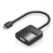 Cabo Adaptador Vention | Conversor Micro HDMI para VGA | Micro USB Fémea + Porta Áudio | 0,15 m - Preto