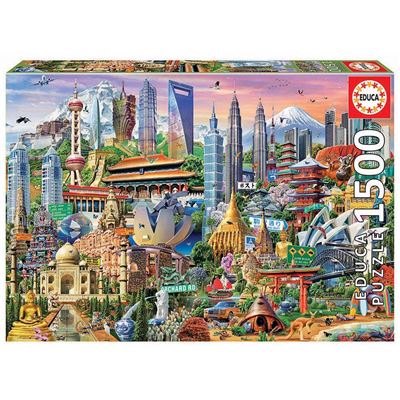 Puzzle Educa Asia Landmarks | 1500 Peças