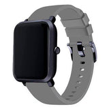 Bracelete para Amazfit Bip / GTS / Bip Lite / Huawei / Samsung / COOL Oslo universal 20 mm em Borracha Cinza