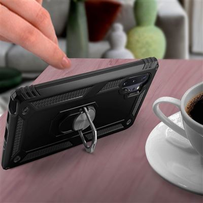 Capa para Samsung Galaxy Note 10 Plus com Pop-Socket Magnético Preto