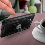 Capa para Samsung Galaxy Note 10 Plus com Pop-Socket Magnético Preto