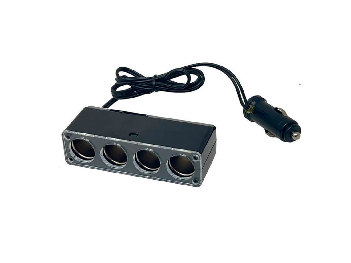 Adaptador Multiplicador Isqueiro 12V com 4 Saídas para Automóvel