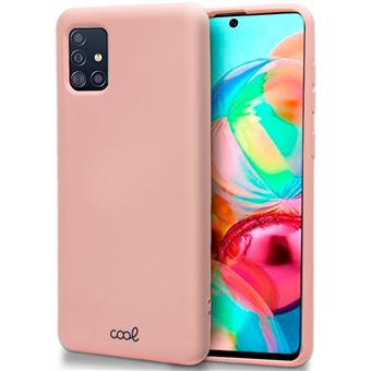 Capa traseira para Samsung A715 Galaxy A71 COOL em Silicone Rosa