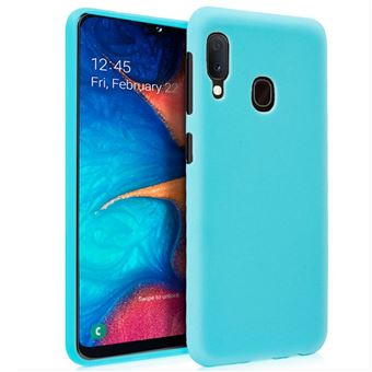 Capa Livro COOL em Silicone para Samsung A202 Galaxy A20e Celeste