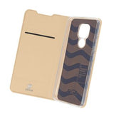 Capa Dux Ducis para Motorola Moto G9 Play / E7 Plus – Folio com Função Suporte – Champagne