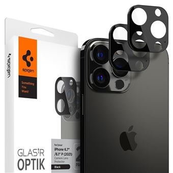 Película Vidro Temperado Spigen para iPhone 13 Pro / 13 Pro Max – Preto