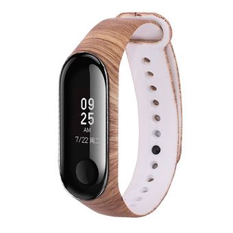 Correia / Bracelete Xiaomi Mi Band 3 / Mi Band 4 Estampado de Madeira