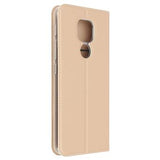 Capa Dux Ducis para Motorola Moto G9 Play / E7 Plus – Folio com Função Suporte – Champagne