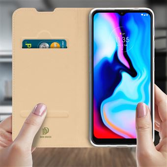 Capa Dux Ducis para Motorola Moto G9 Play / E7 Plus – Folio com Função Suporte – Champagne