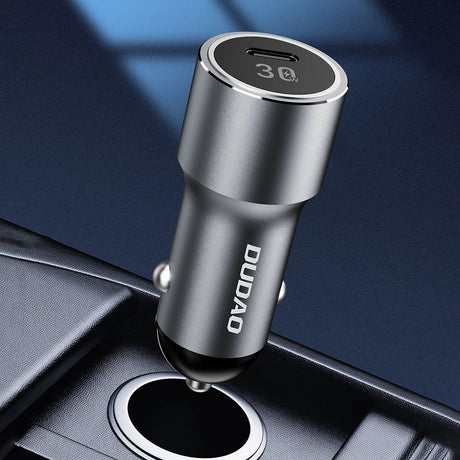 Carregador Automóvel Dudao R14 USB-C 30W PD – Prata