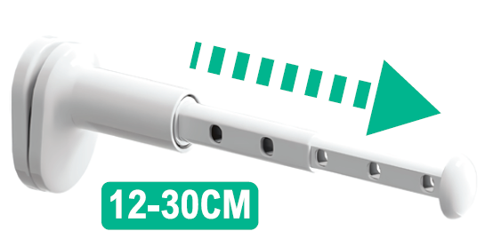 Cabide Retrátil Branco – 12 a 30 cm SL10847