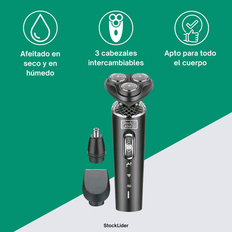 Barbeador elétrico 3 em 1