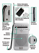 Rádio AM/FM Portátil