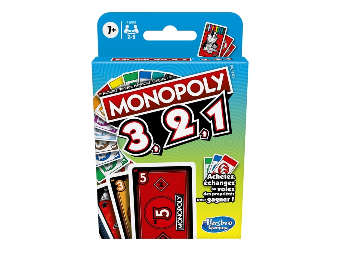 Jogo de cartas Monopoly 3,2,1