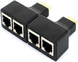 Extensor HDMI sobre RJ45 CAT5e/CAT6 – Kit com 2 Unidades - Multi4you®