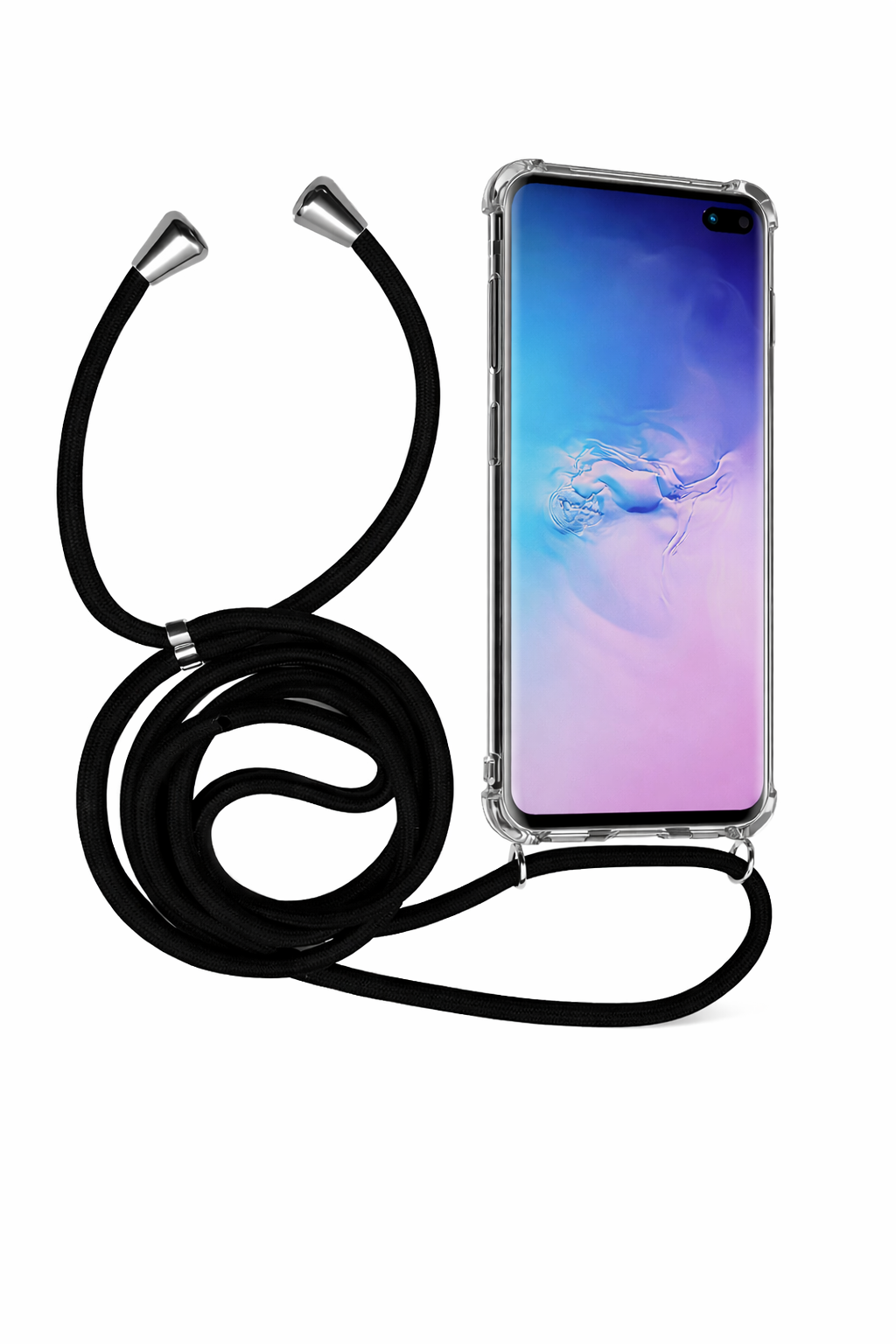 Capa com Cordão para Samsung Galaxy S10+ Preto