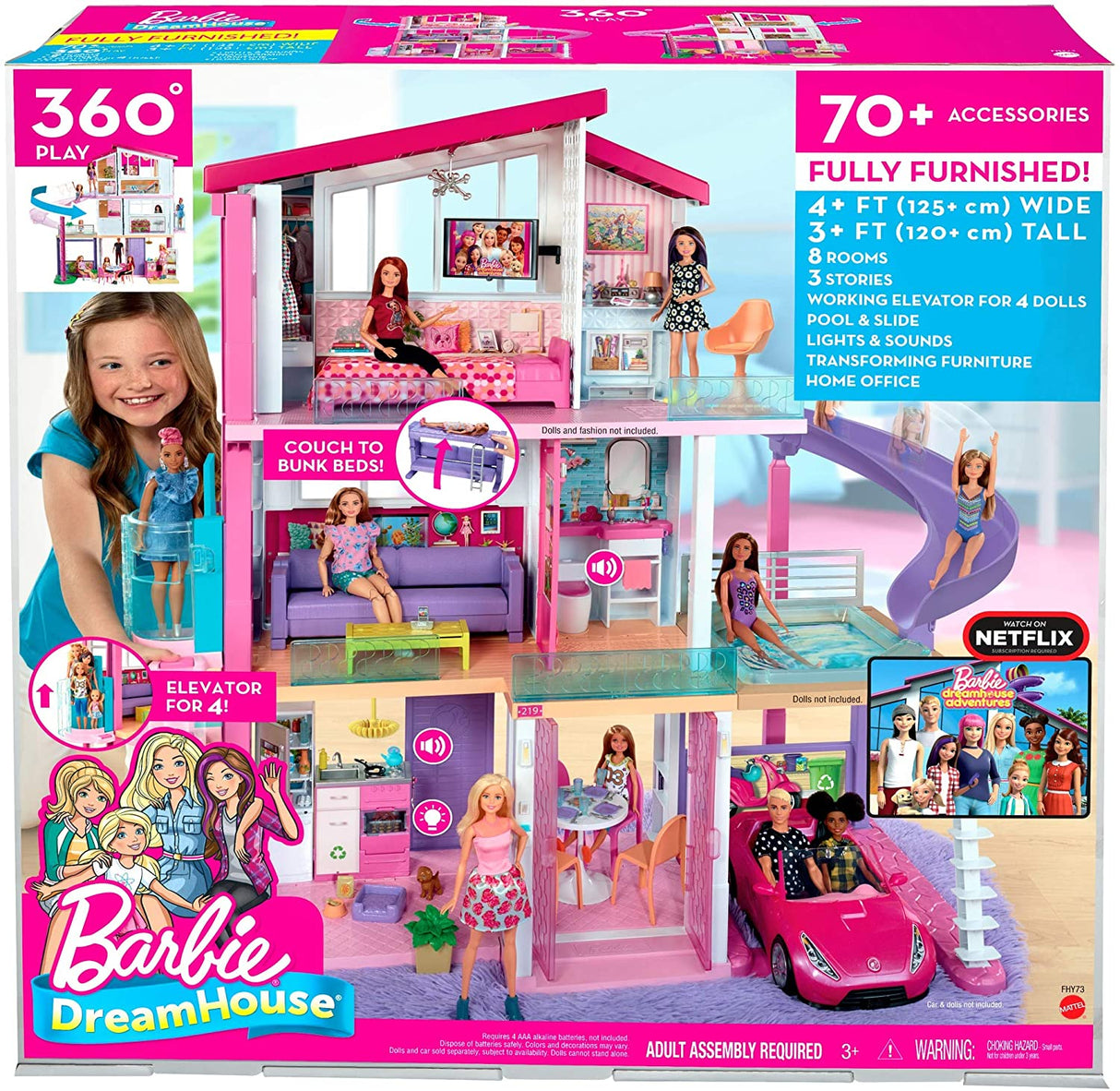 Barbie casa dos sonhos com escorregador mattel