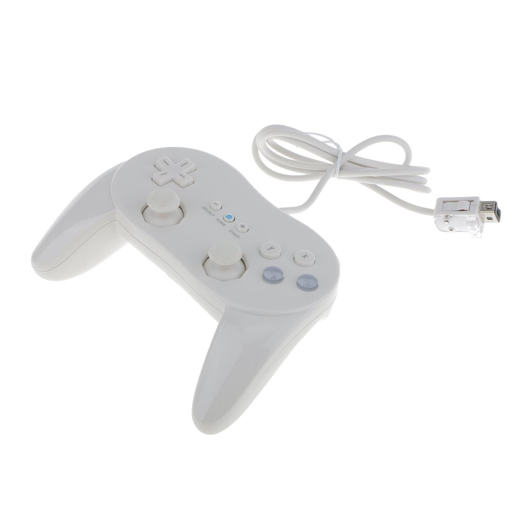 Comando Compatível Classic Controller Pro para Nintendo Wii / Wii U – Joystick Branco  - Multi4you®