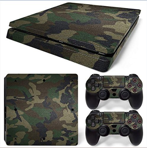 Skin Autocolante Vinil para PS4 Slim e Comando – Camuflado Verde Escuro - Multi4you®
