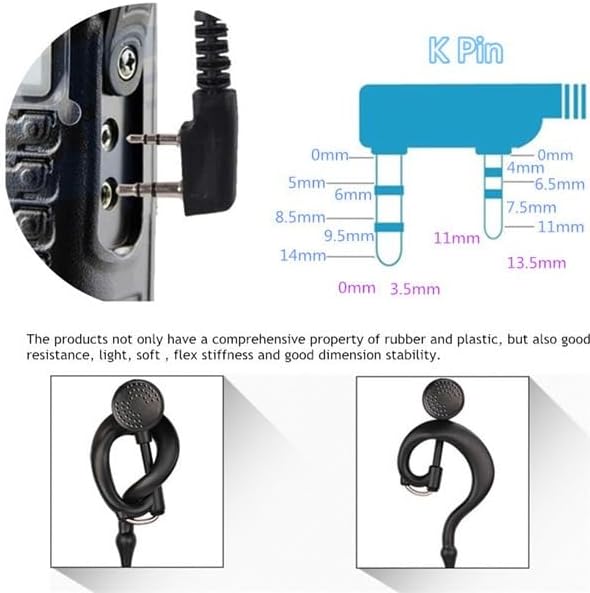 Auricular para Rádio Walkie Talkie com Microfone e PTT 2 Pinos - Multi4you®