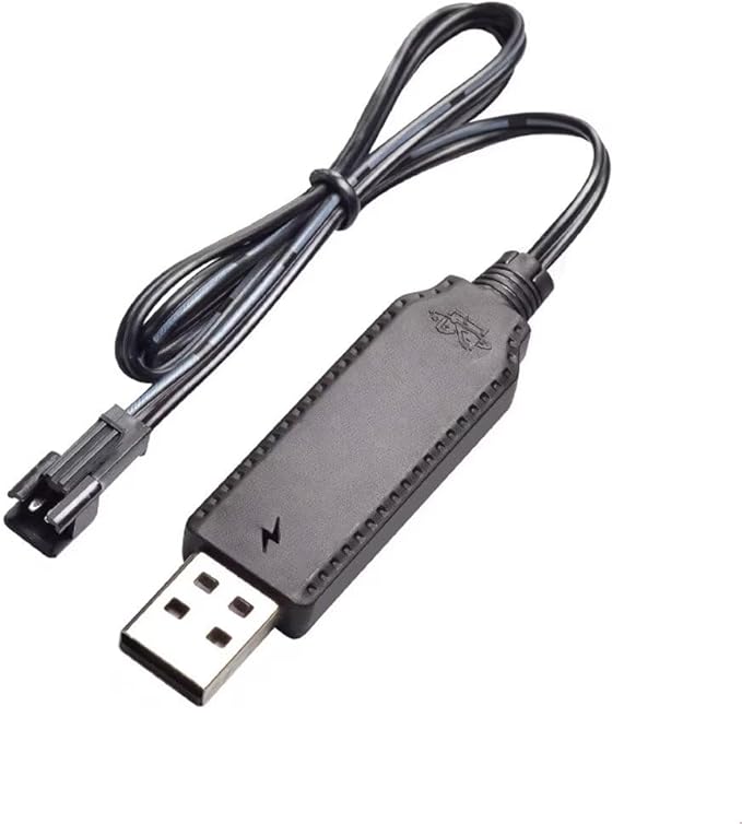 Cabo de Carregamento USB 3,6 V/3,7 V para baterias recarregáveis LiPo SM-2 pinos - Multi4you®