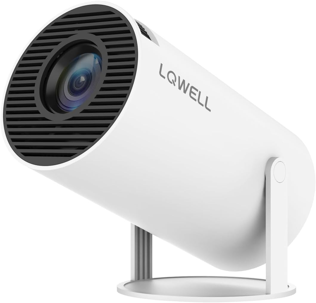 Mini Projetor HY300 Portátil Android 11 Branco WiFi 6 BT 5.0