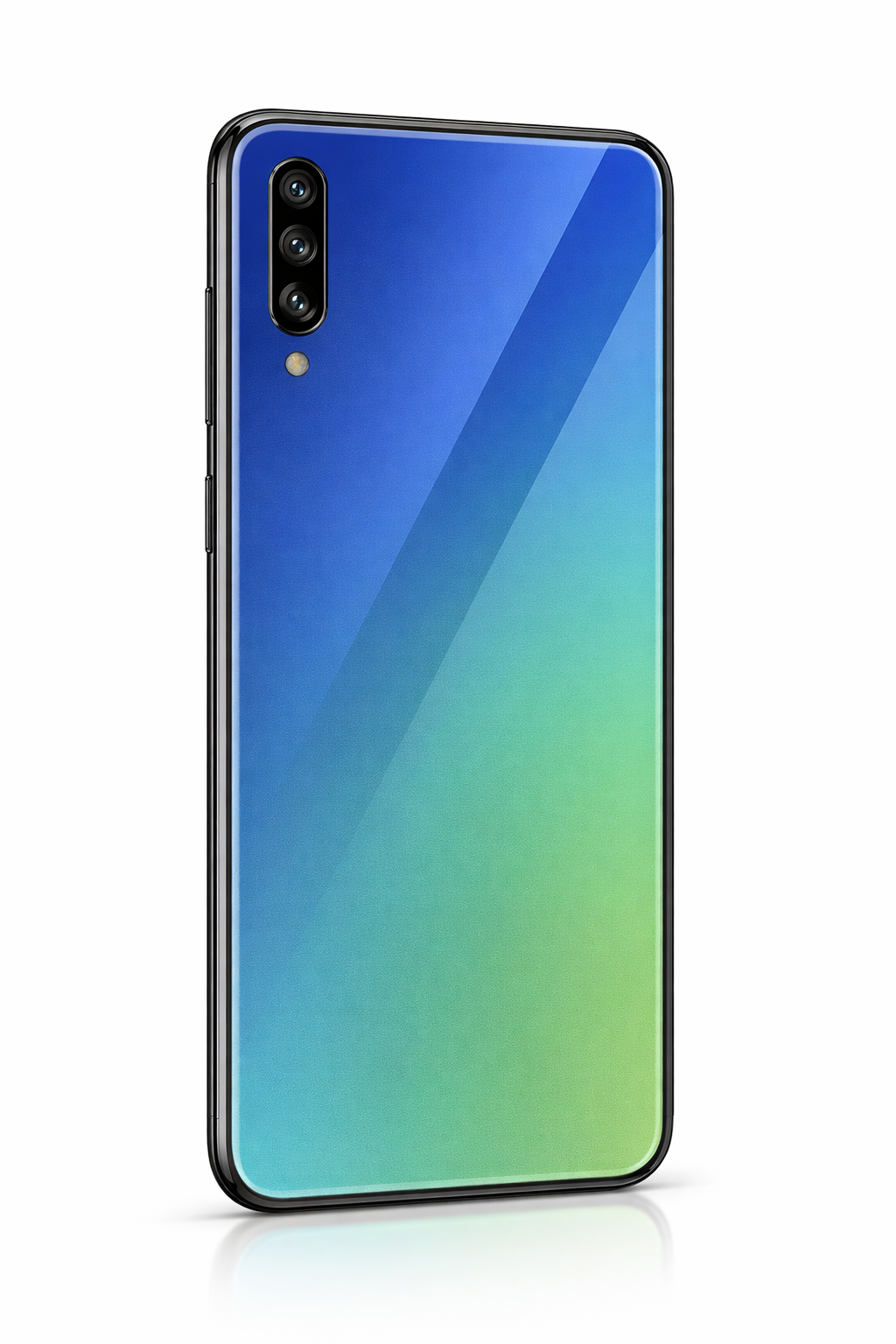 Tampa Durável em Vidro Gradiente para Samsung Galaxy A70 – Azul e Verde | Multi4you®