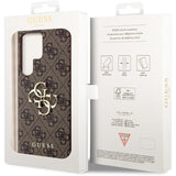 Capa Guess 4G Metal Gold Logo para Samsung Galaxy S24 Ultra - castanho