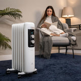 Cecotec Radiador de Óleo ReadyWarm 750 Space White – 1500 W, 7 Módulos