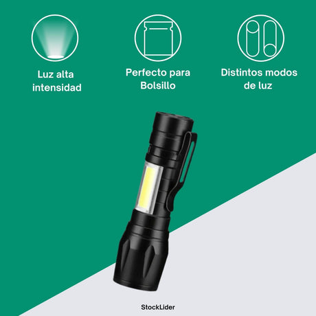 Lanterna Recarregável COB 2000LM 1200mAh