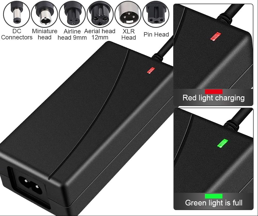 Carregador Universal 42V 2A para Trotinete / Hoverboard / Scooter Elétrica (6 Conectores) - Multi4you®